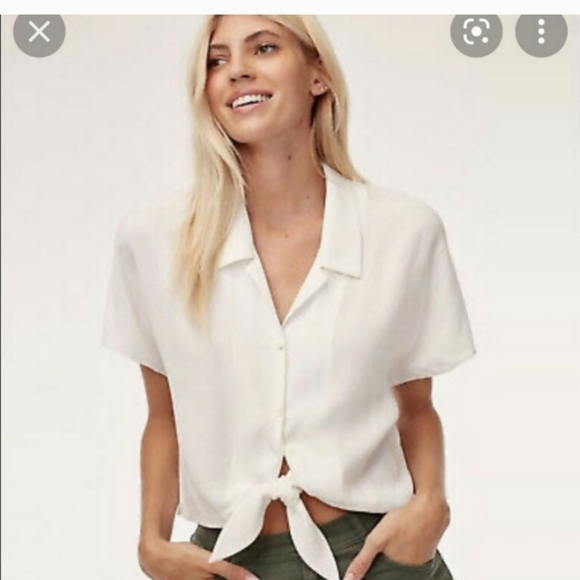 ARITZIA Front tie blouse - Picture 2 of 11